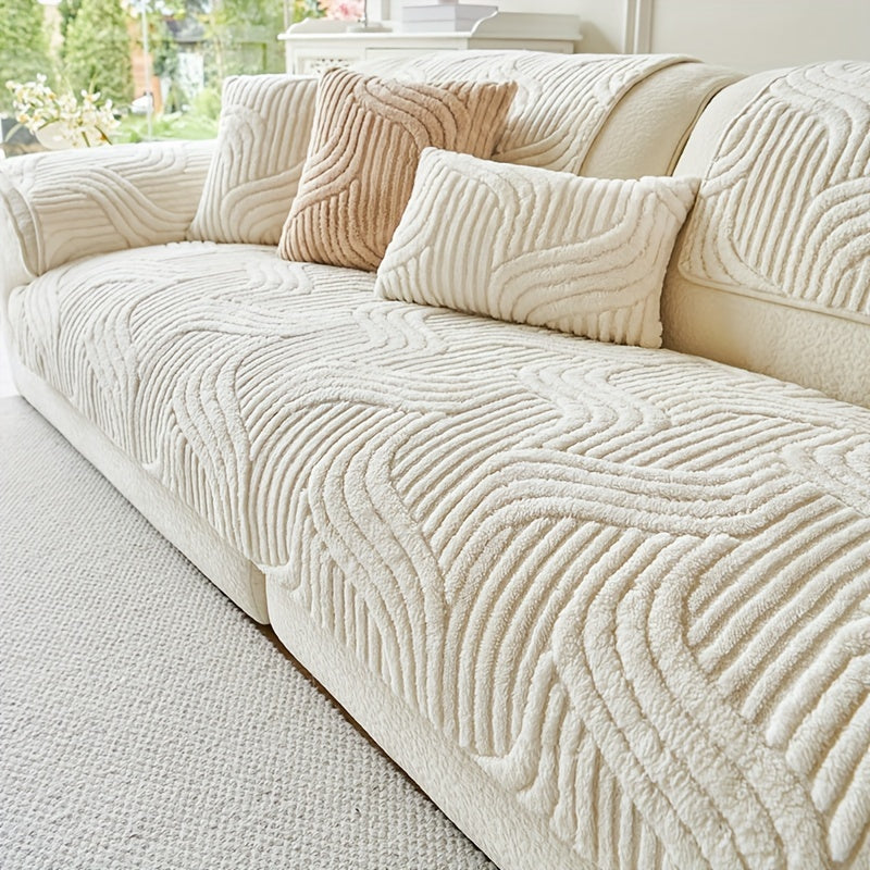 Luxury Plush Non-Slip Sofa Cover – Breathable Pet-Friendly Couch Protector - TARHUS
