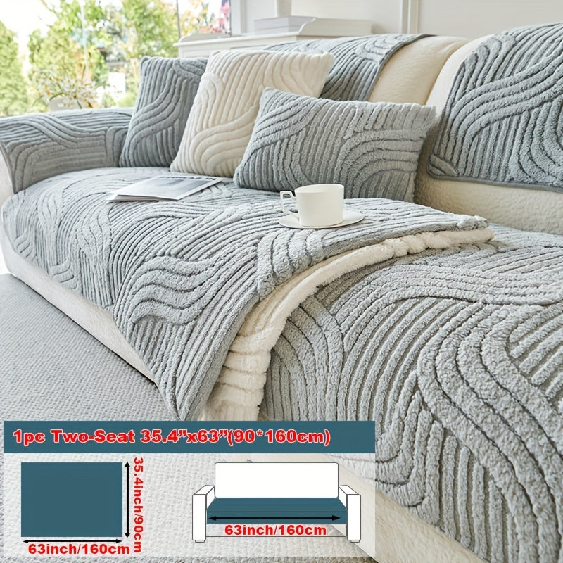 Luxury Plush Non-Slip Sofa Cover – Breathable Pet-Friendly Couch Protector - TARHUS