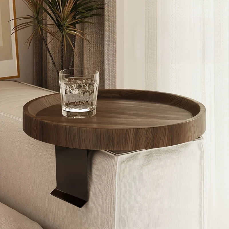Luno | Wooden Sofa Armrest Tray – Couch Arm Table for Drinks & Snacks TARHUS