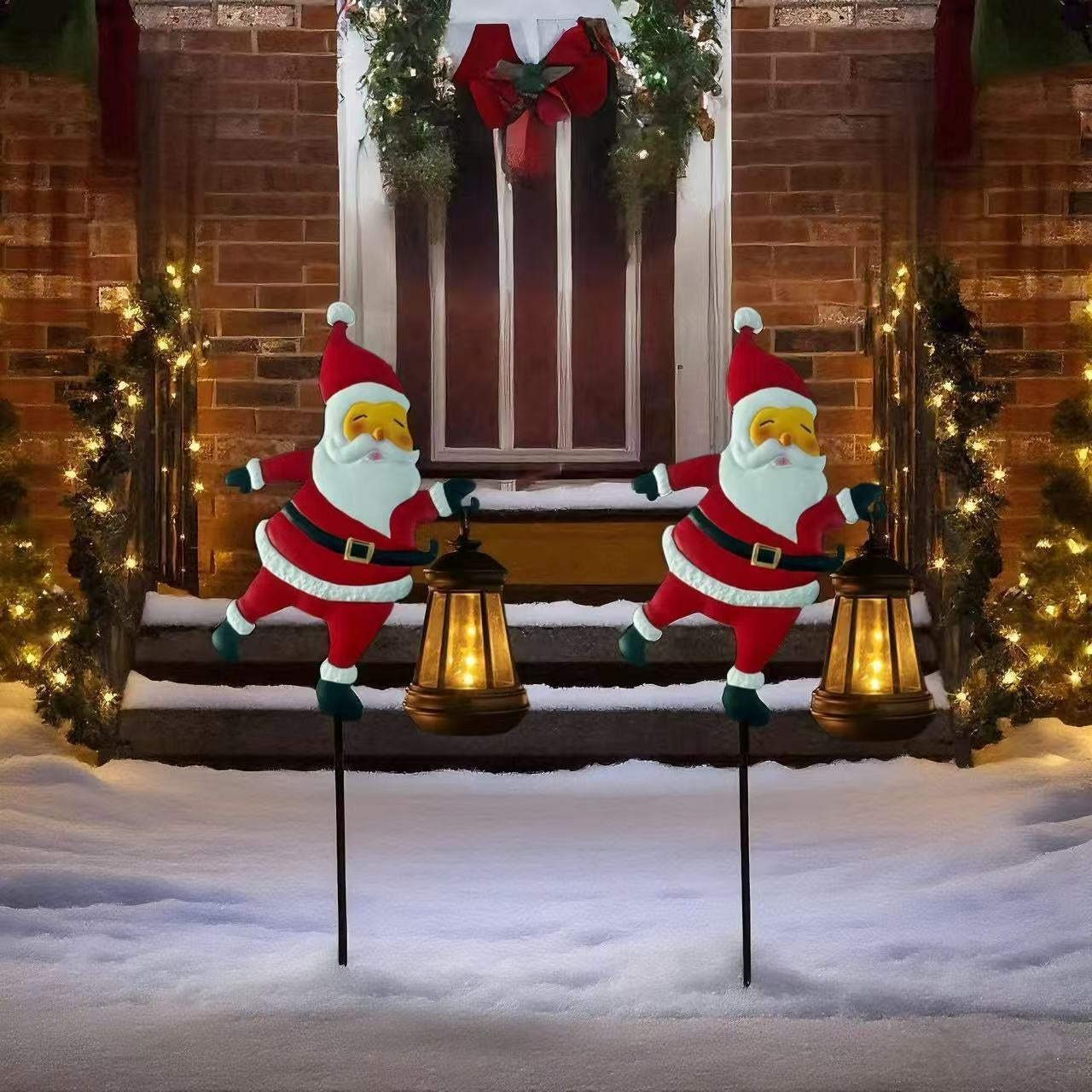 Solar-Powered Santa Lights – Warm LED Garden Pathway Decor | GlowPath TARHUS