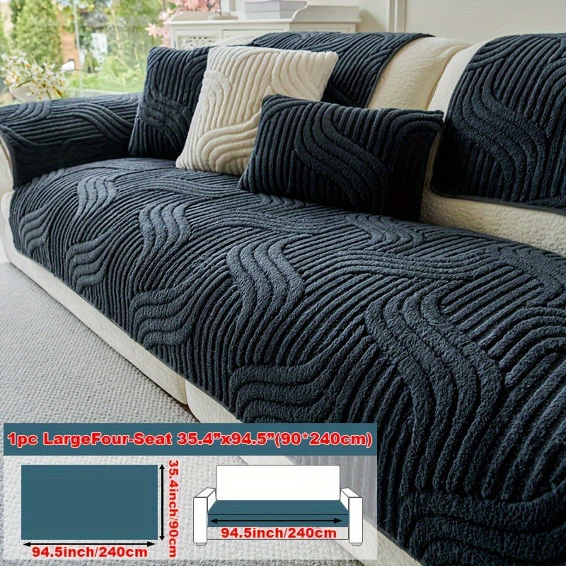 Luxury Plush Non-Slip Sofa Cover – Breathable Pet-Friendly Couch Protector - TARHUS