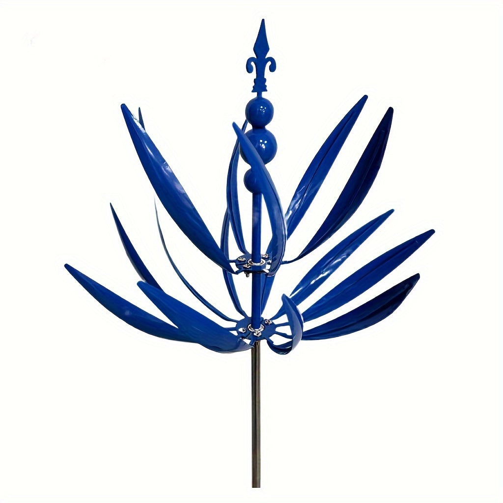 Metal Wind Spinner for Garden – Large Rotating Outdoor Yard Ornament, Battery-Free Kinetic Flower Decoration TARHUS