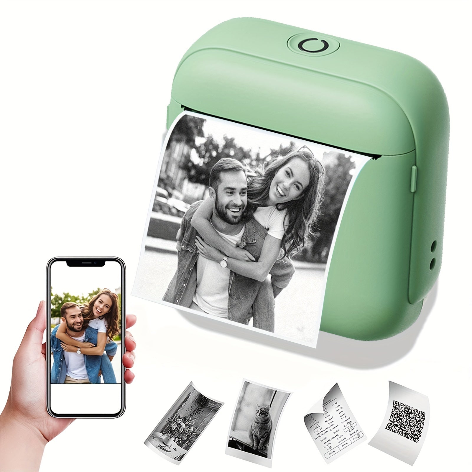 Portable Thermal Printer - Instant Print, Compatible with iOS/Android Devices for Photos, Labels, Notes & More - Ideal for Thanksgiving, Christmas, Halloween Gifts & Study Sessions Diary, Exam Papers, Wireless Connectivity, USB Rechargeable, Monochrome Ou TARHUS