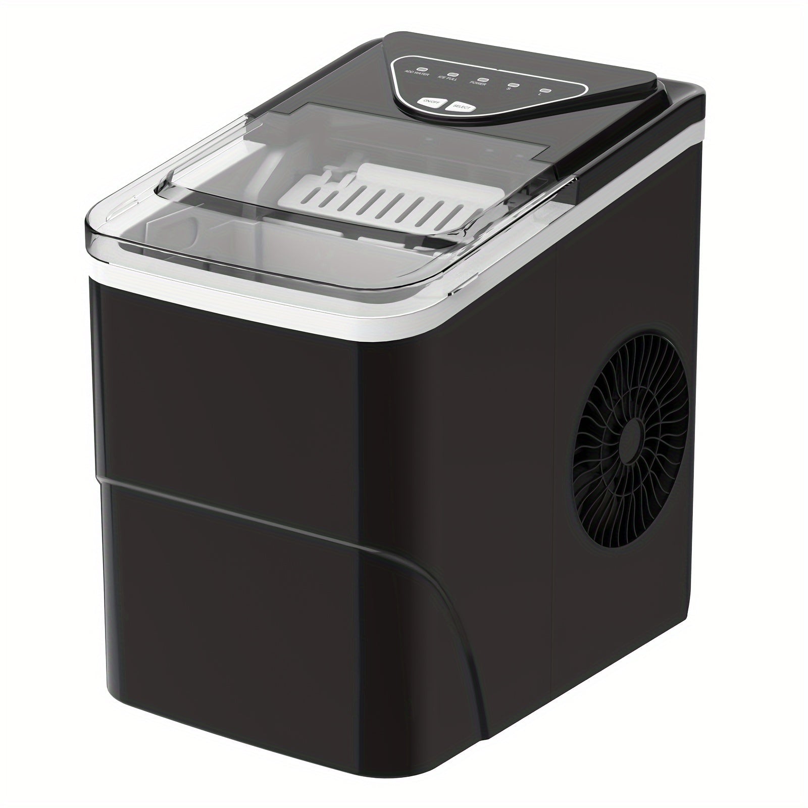 [High Capacity Self-Cleaning Ice Maker] Advwin Portable Ice Maker with Self-Cleaning Feature - High Capacity, Quiet Operation for Home Bars & Parties, Includes Scoop & Basket, Black, Ice Machine TARHUS