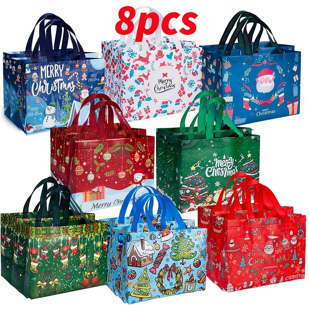 Large Reusable Christmas Gift Bags with Handles – Festive Non-Woven Holiday Totes TARHUS