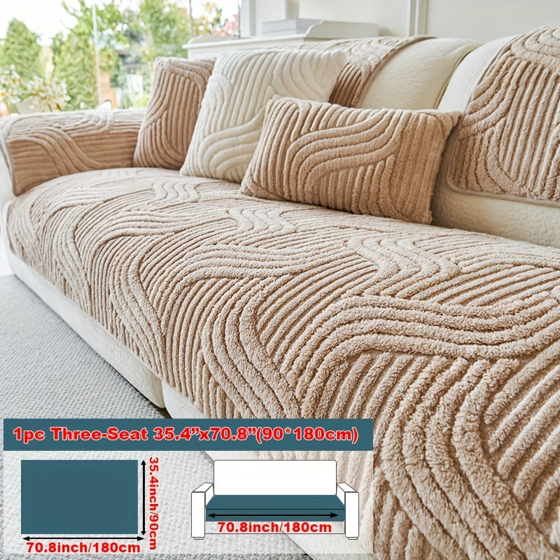 Luxury Plush Non-Slip Sofa Cover – Breathable Pet-Friendly Couch Protector - TARHUS