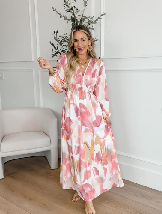 Elise - Floral Charm Maxi Dress - TARHUS