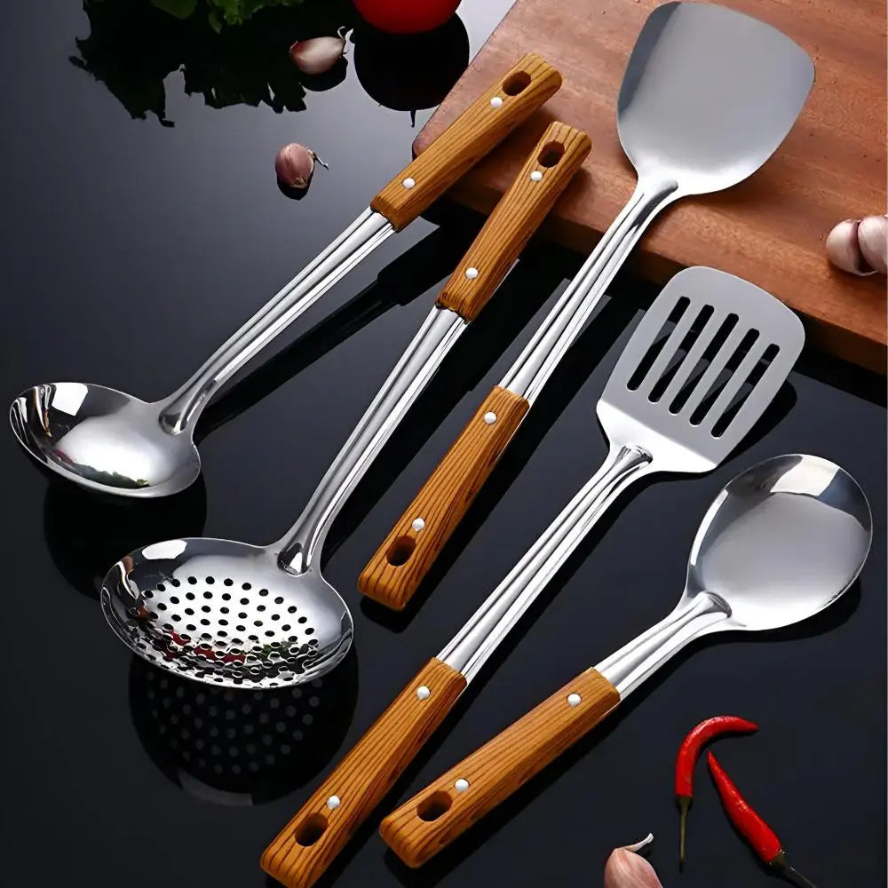 Stainless Steel Kitchen Utensil Set | Durable Everyday Cooking Tools TARHUS  Cooking Utensils