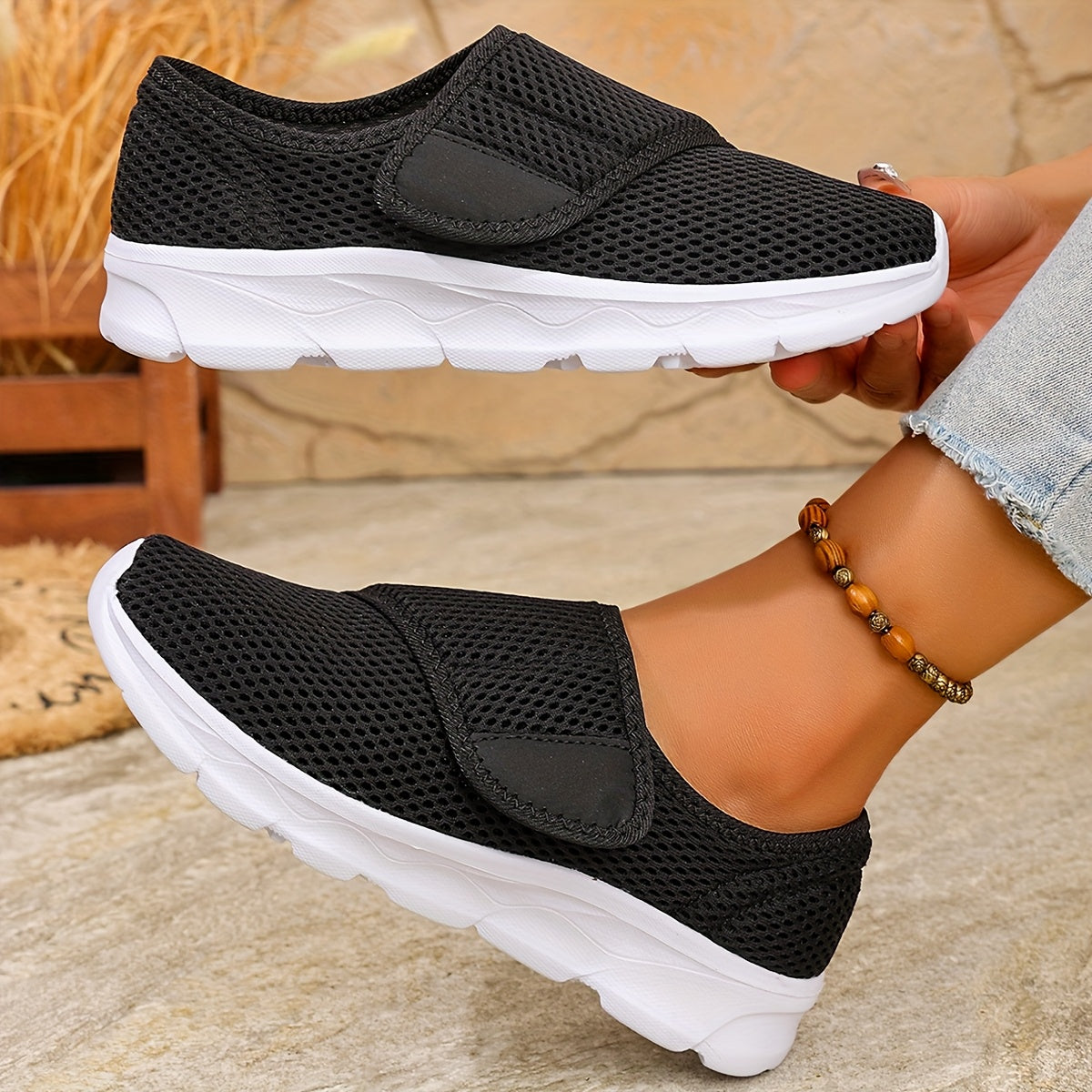 Orthopedic Walking Sneakers for Swollen & Wide Feet | Adjustable Soft Sole Shoes for Women - TARHUS
