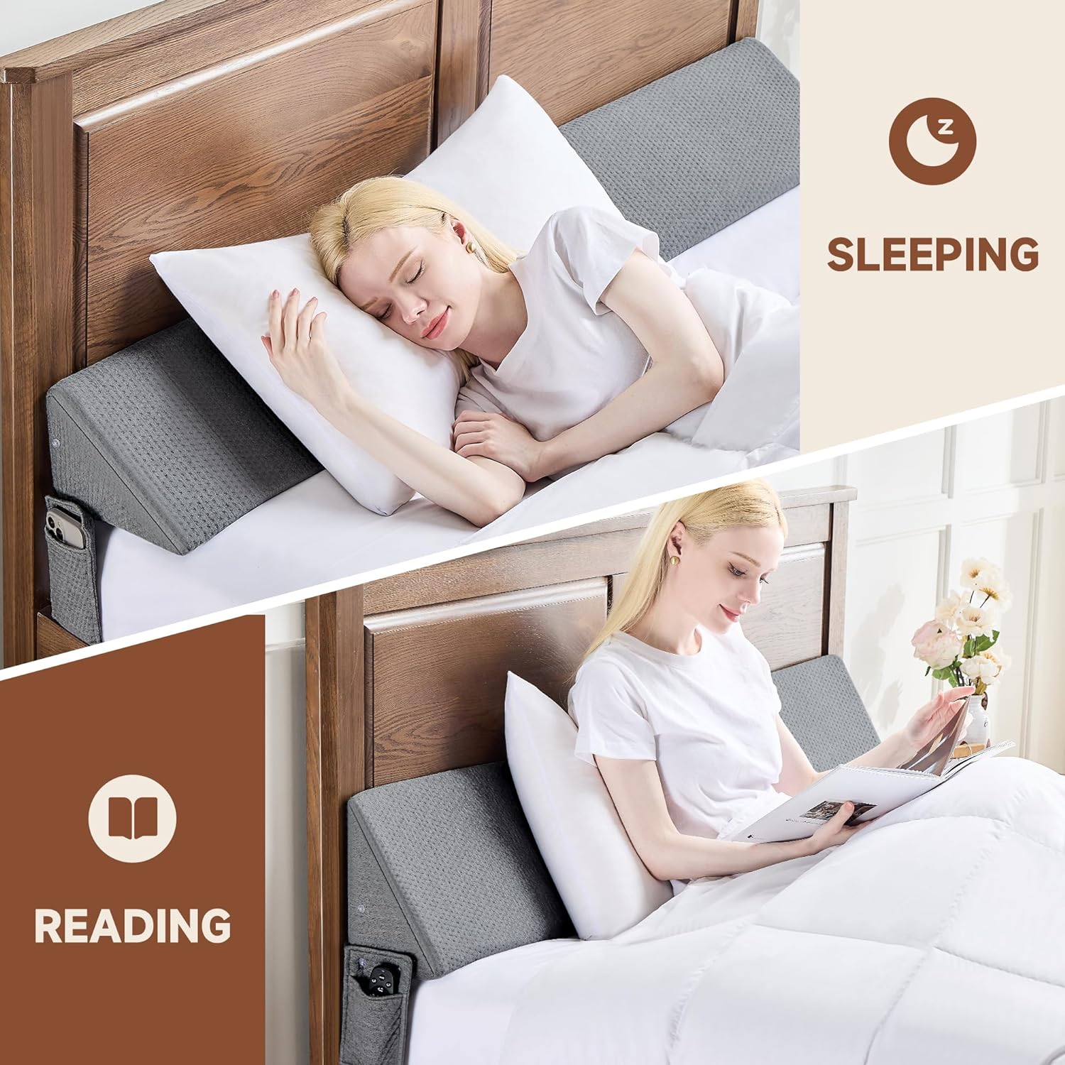 Bed Gap Filler Wedge | Support Pillow – Sleep & Storage Comfort