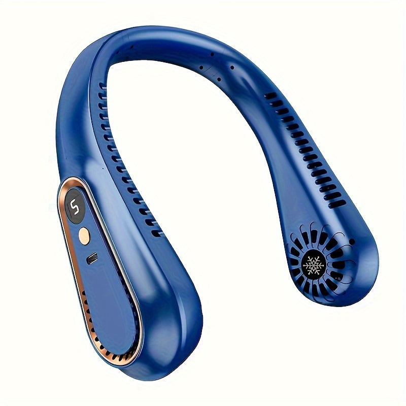 Portable USB Neck Fan – Super Ice Cooling, Adjustable Personal Fan for Summer TARHUS