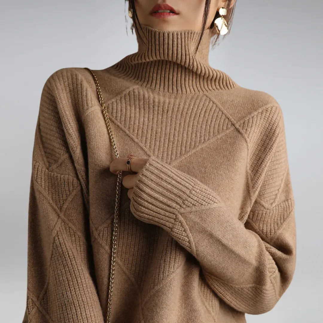 Diana - Cashmere Turtleneck Sweater - TARHUS