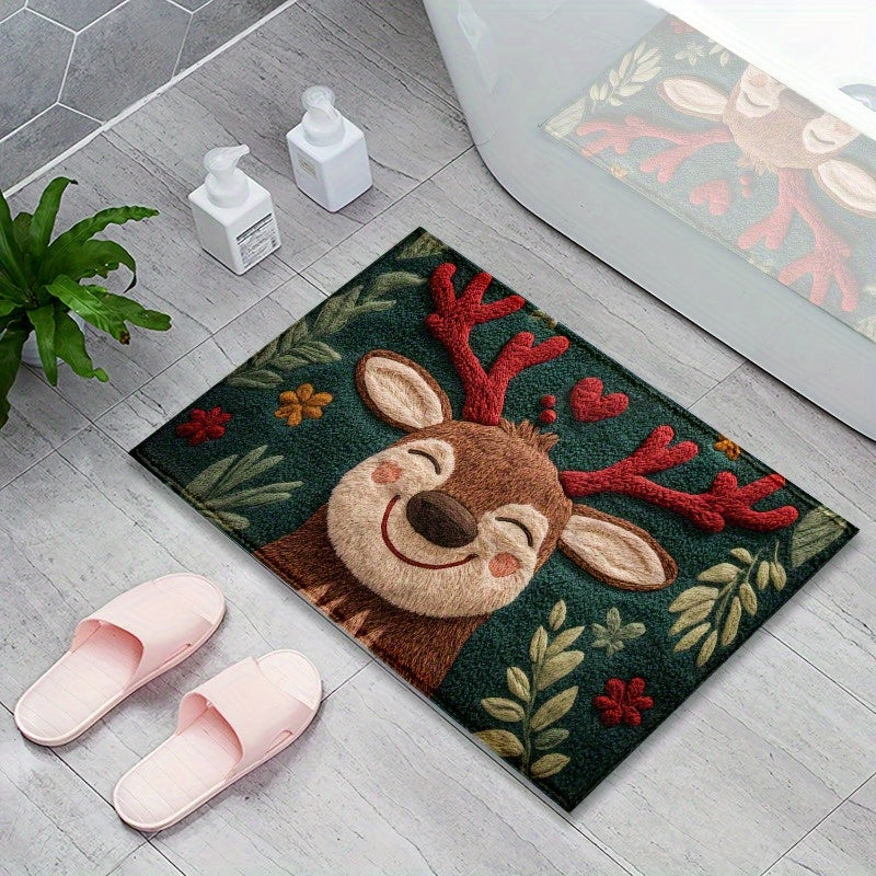 Christmas Reindeer Door Mat – Soft, Durable & Festive | MerryStep TARHUS