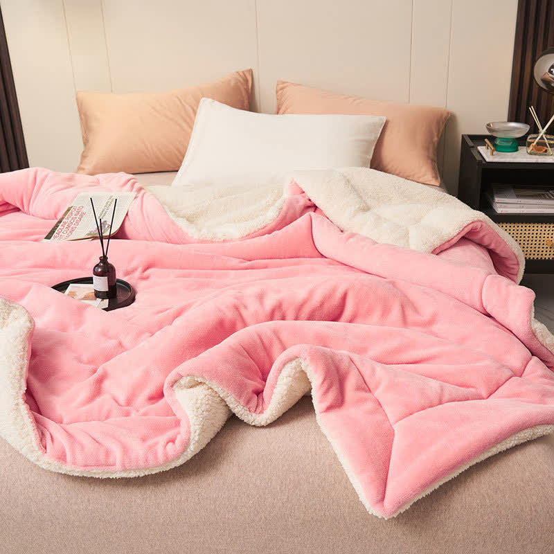 Luxury Double Velvet Throw Blanket – Ultra-Soft Solid Color Fleece Blanket for Sofa, Bed & Couch - TARHUS