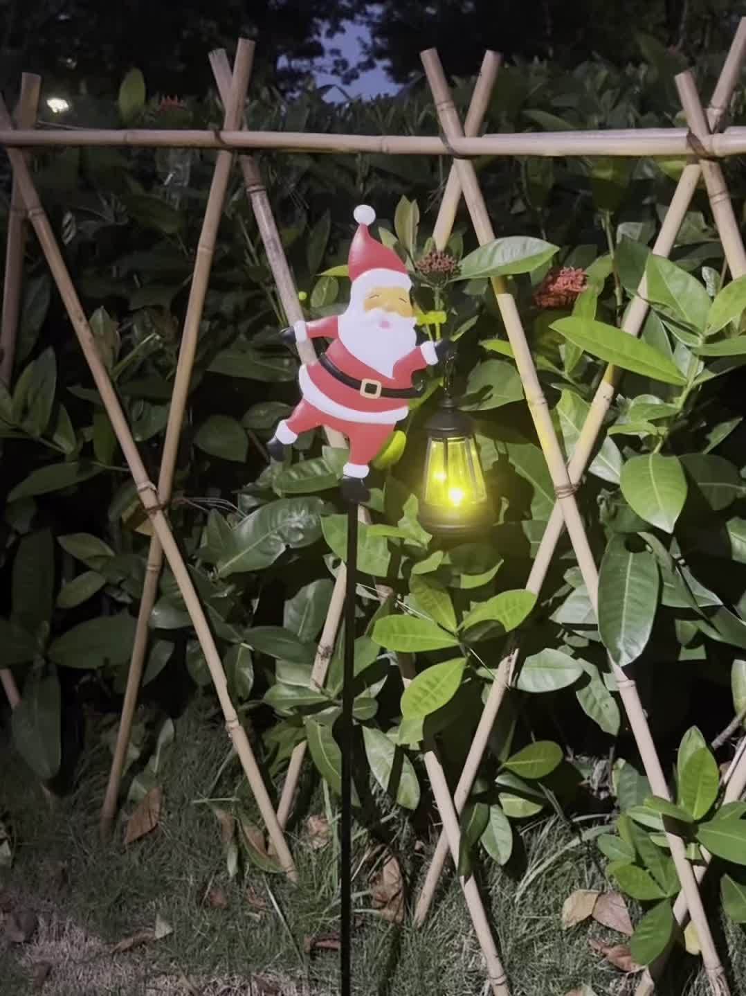 Solar-Powered Santa Lights – Warm LED Garden Pathway Decor | GlowPath TARHUS