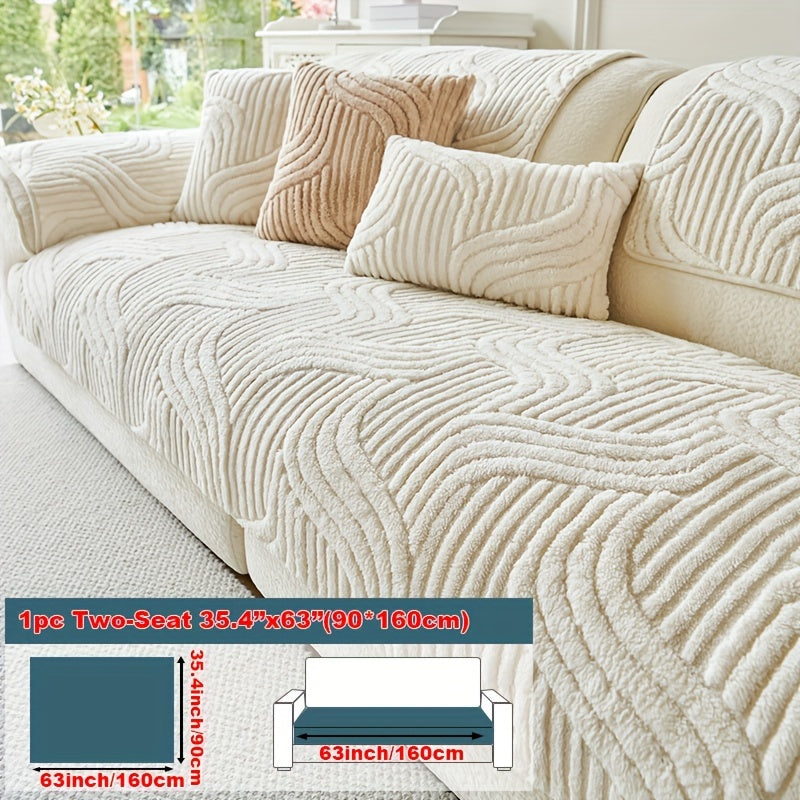 Luxury Plush Non-Slip Sofa Cover – Breathable Pet-Friendly Couch Protector - TARHUS