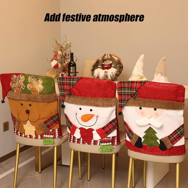 CheerCover | Christmas Chair Covers – Santa, Snowman & Reindeer TARHUS