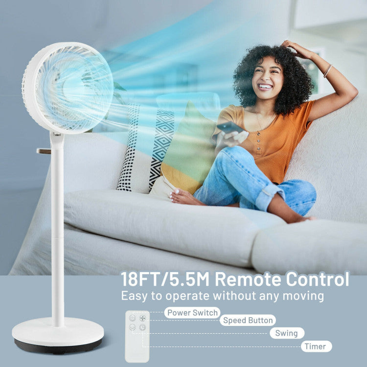 AeroFan | Small Standing Fan – Adjustable Height Pedestal with Quiet Oscillation