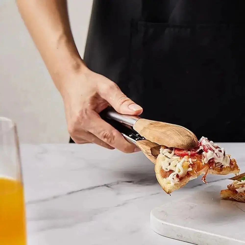 Wood & Steel Kitchen Tongs | Precision Grip – Everyday Cooking Control TARHUS  Cooking Utensils