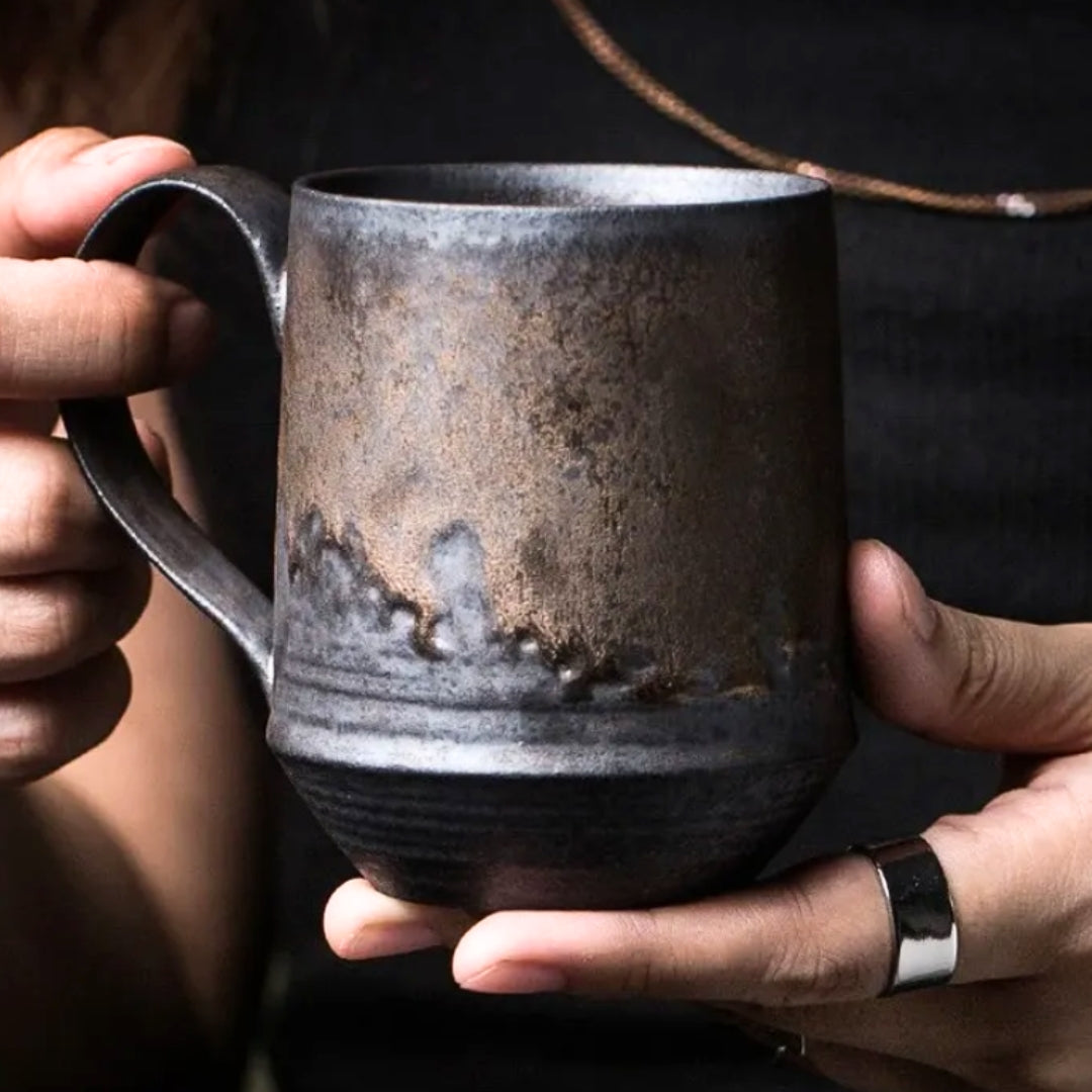 Rustic Harvest Mug | Handcrafted Ceramic Coffee Cup – Vintage Style TARHUS  Kitchen & Dining