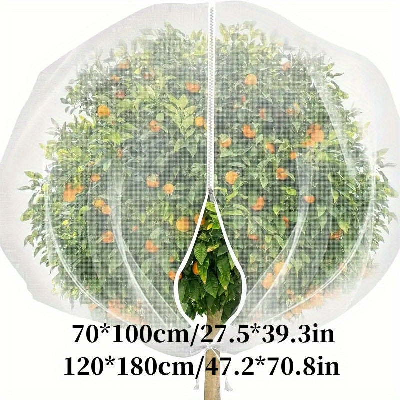 20PCs Fruit Tree Netting Bags with Zipper & Drawstring – Insect, Bird & Deer Barrier for Trees & Garden Plants TARHUS