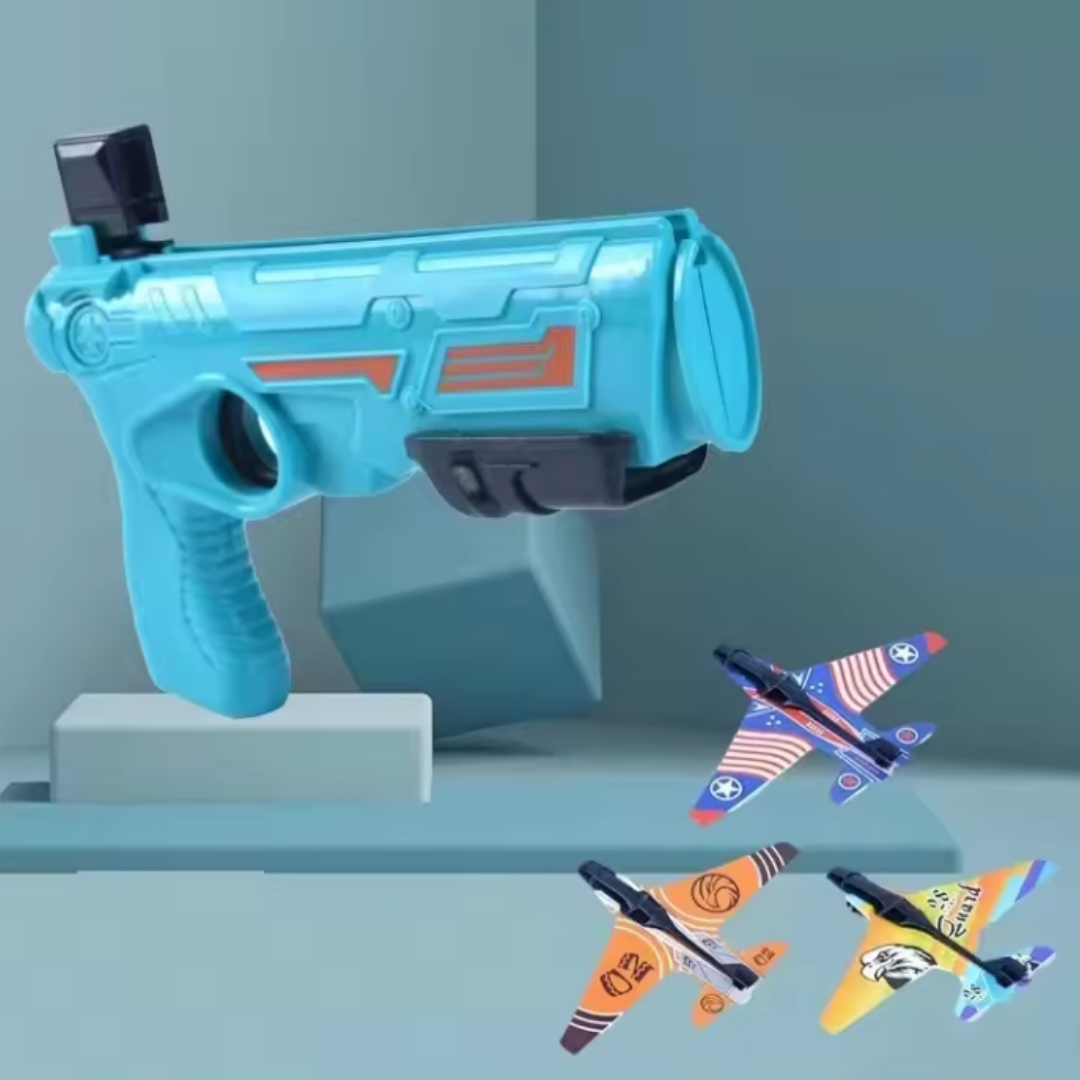 AeroLauncher™ Airplane Launcher Toy – Soft Foam Glider with LED Lights | Fun Desktop Stress Reliever for Kids & Adults - TARHUS