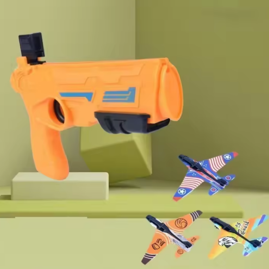 AeroLauncher™ Airplane Launcher Toy – Soft Foam Glider with LED Lights | Fun Desktop Stress Reliever for Kids & Adults - TARHUS