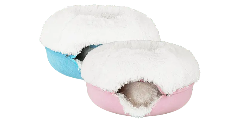 Cat Cave Calming Donut Bed for Anxiety Relief & Cozy Sleeping