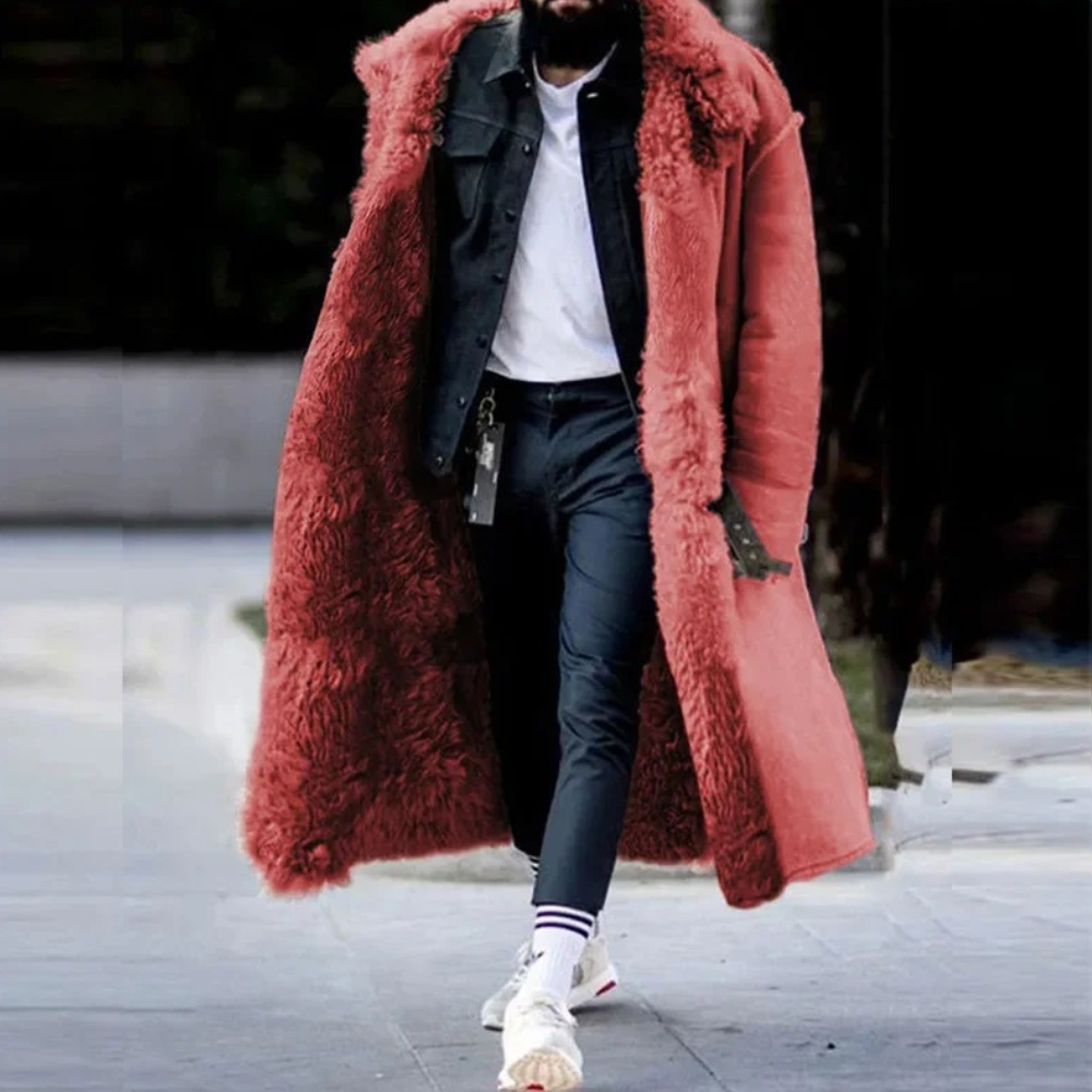 Arlo - Men’s Long Faux Fur Coat –  Winter Jacket - TARHUS