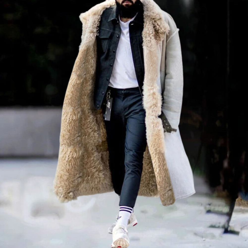 Arlo - Men’s Long Faux Fur Coat –  Winter Jacket - TARHUS
