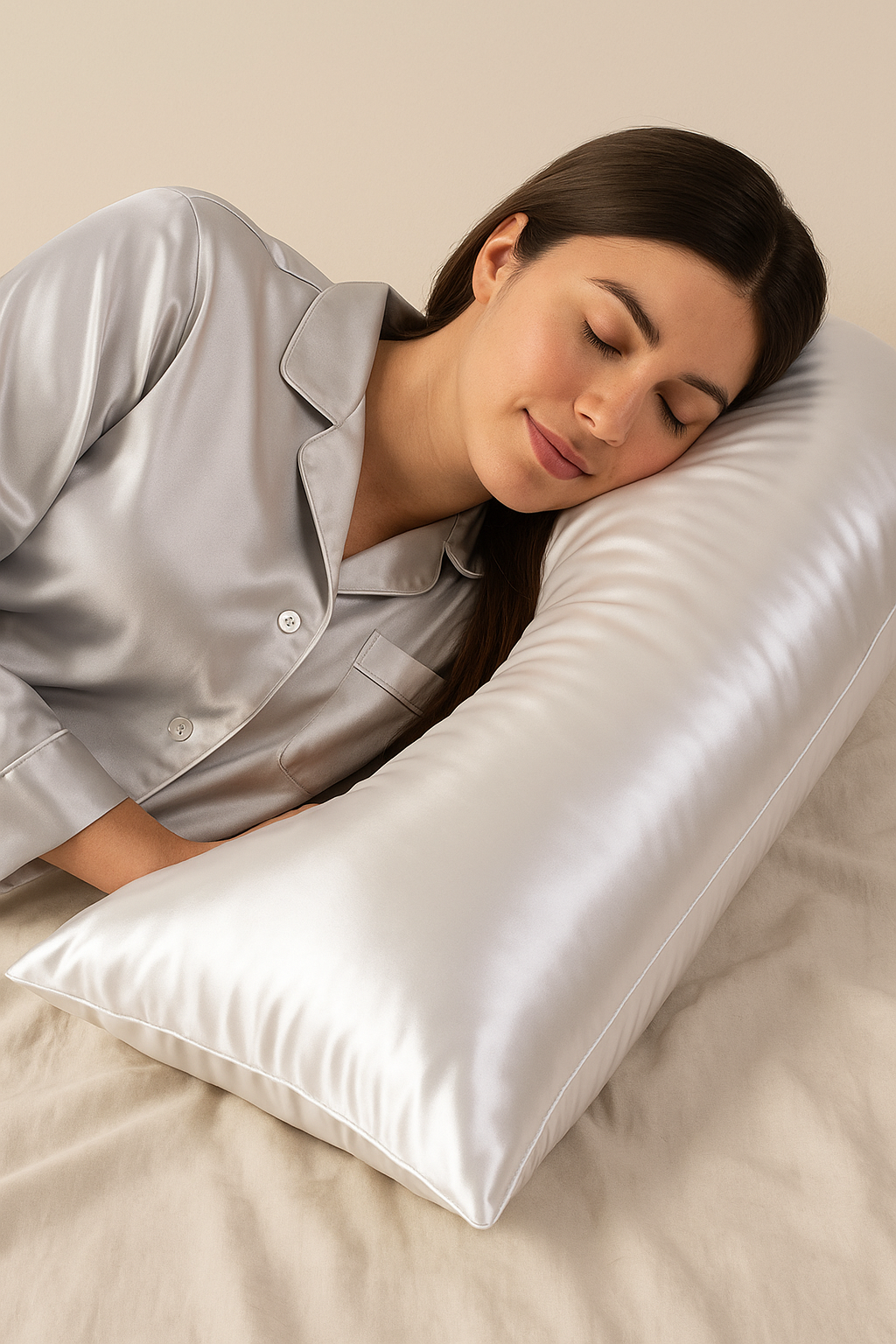 ZenNest™ wold's first silk filled boomerang pillow + pillowcase TARHUS  silk filled boomerang pillow