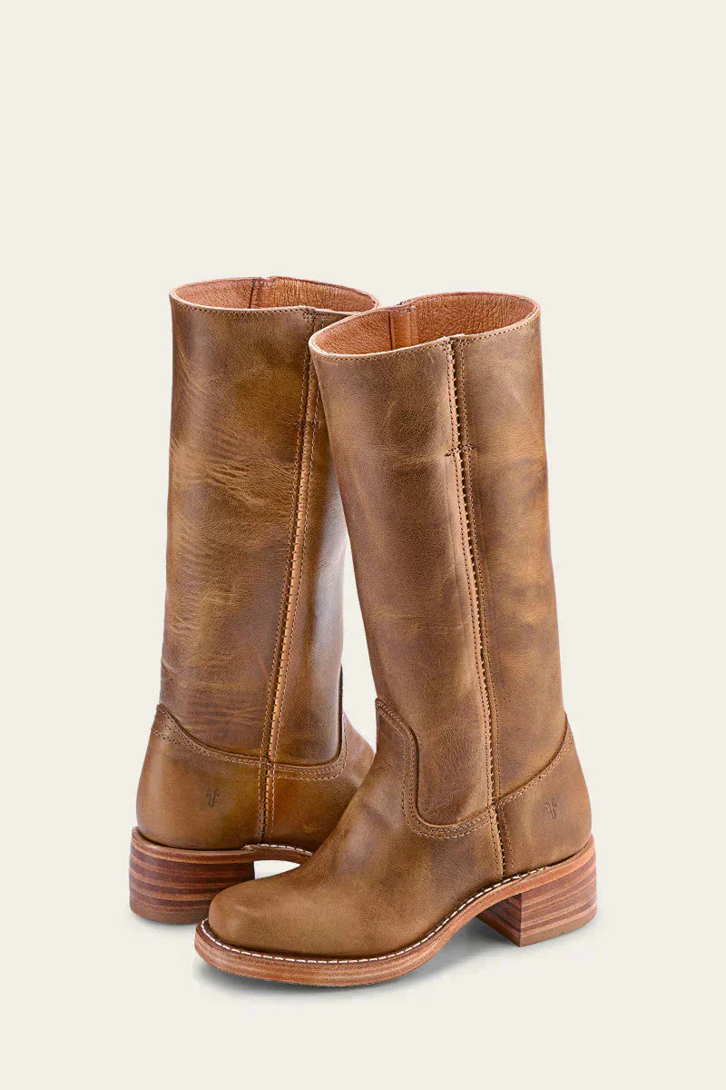 Aurelia | Women’s Leather Boots – Classic Block Heel Handcrafted Design
