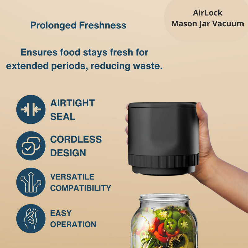 AirLock: Mason Jar Vacuum Sealer Kit