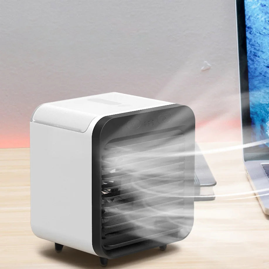 Coolivio | Mini Air Cooler – Portable 3-in-1 USB Fan with Humidifier & Battery