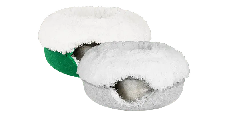 Cat Cave Calming Donut Bed for Anxiety Relief & Cozy Sleeping