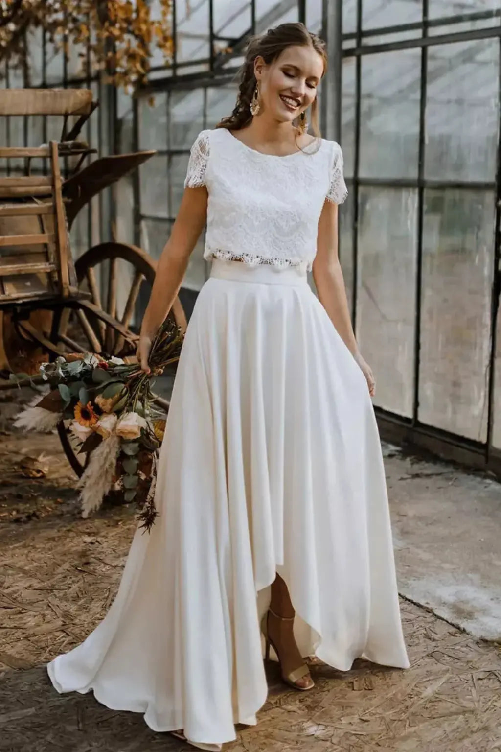 Elaris | Women Lace Top Maxi Skirt Wedding Guest Bridal Set TARHUS  Women Dress