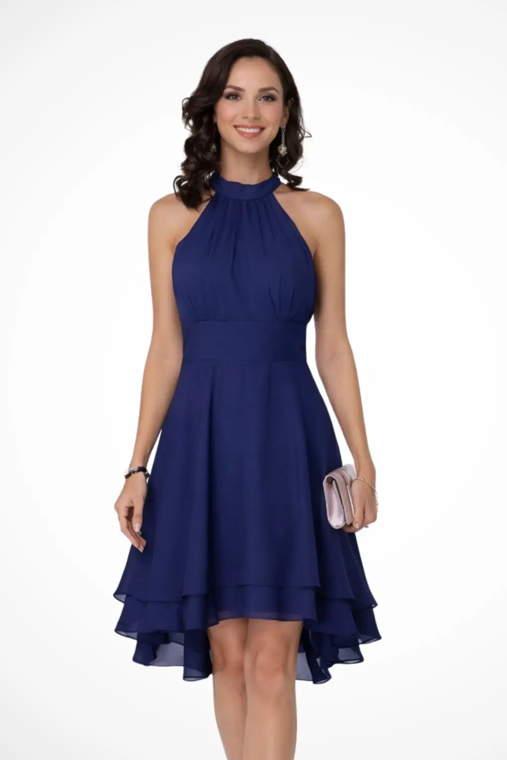 Eluned | Women Tiered Skirt Halter Mini Dress TARHUS  Mini Dresses
