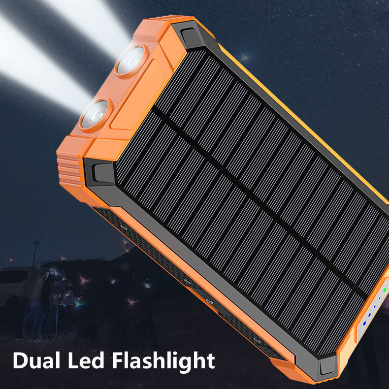 Solar Power Bank – Portable Waterproof Charger with Dual USB & LED Flashlight | SolarBank TARHUS