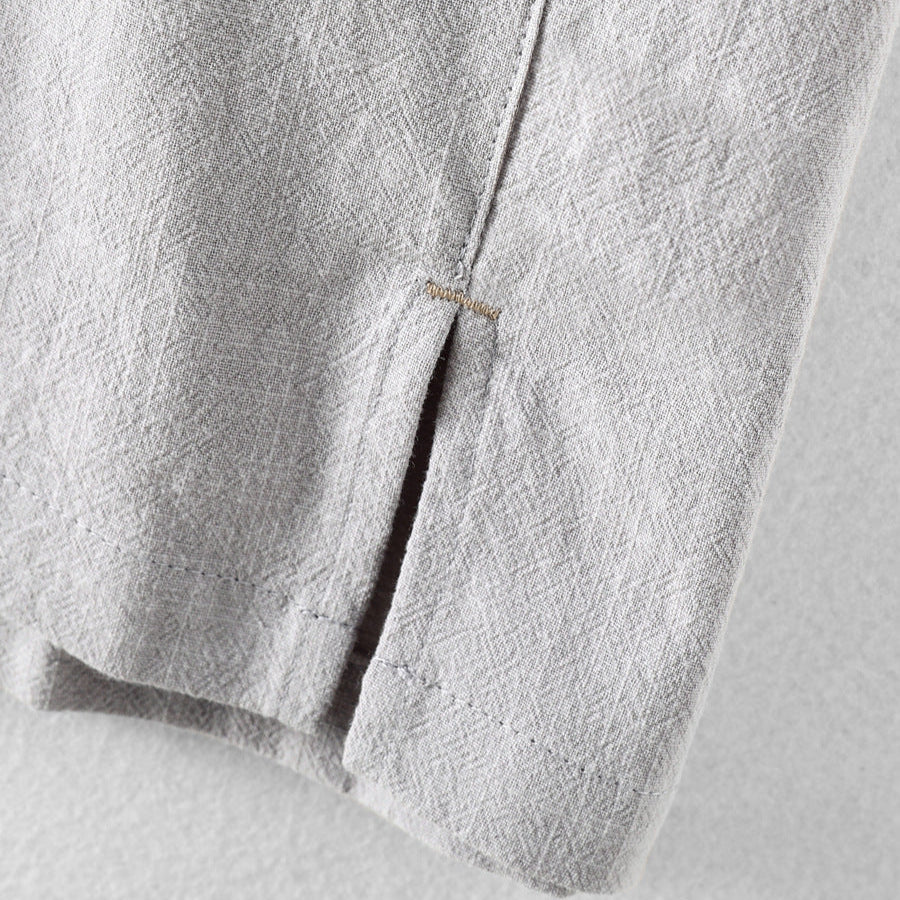 Riku Men’s Cotton-Linen Polo Shirt – Short Sleeve Casual Collar Top TARHUS  Shirt