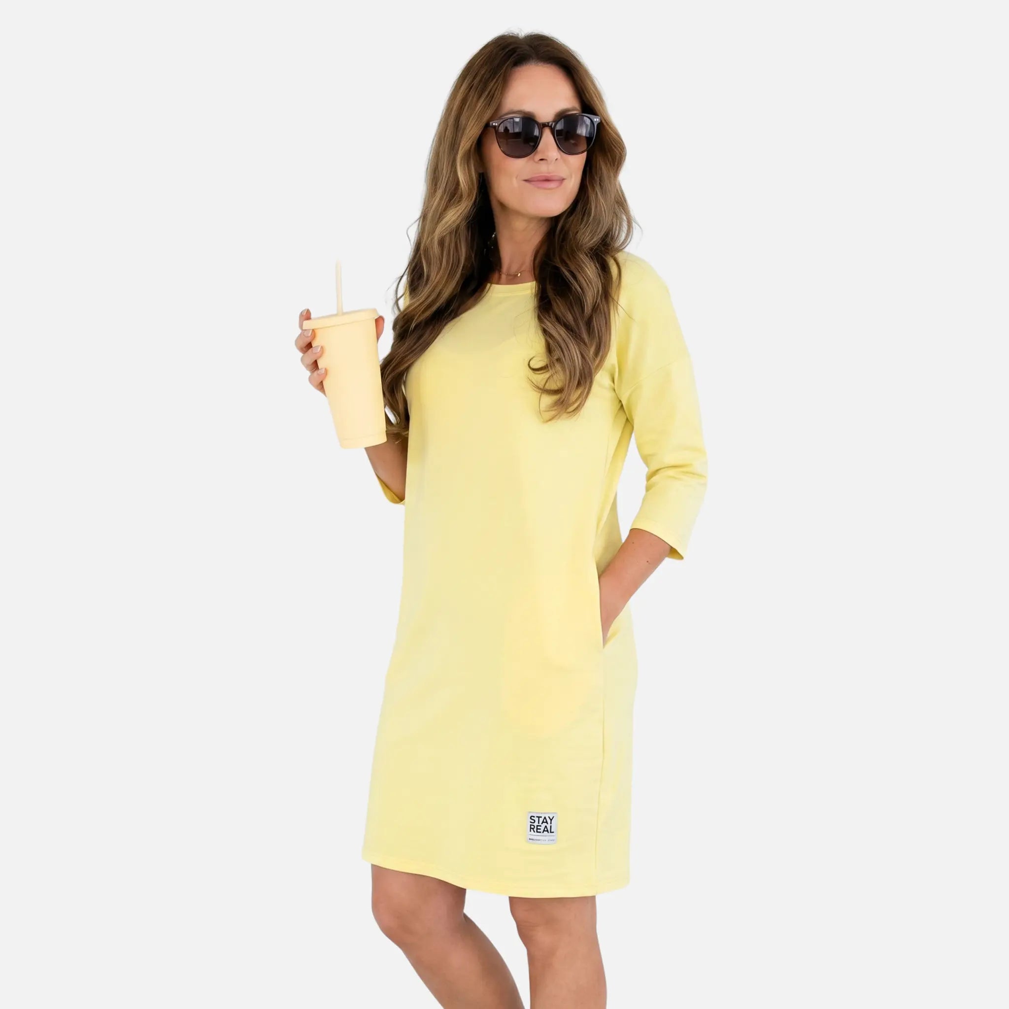 Knit Mini Dress with 3/4 Sleeves for Women TARHUS  AS - Womens - Mini Dress