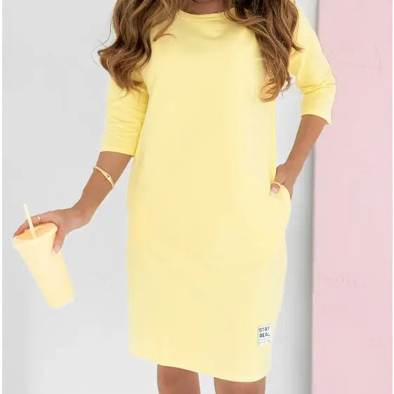 Knit Mini Dress with 3/4 Sleeves for Women TARHUS  AS - Womens - Mini Dress