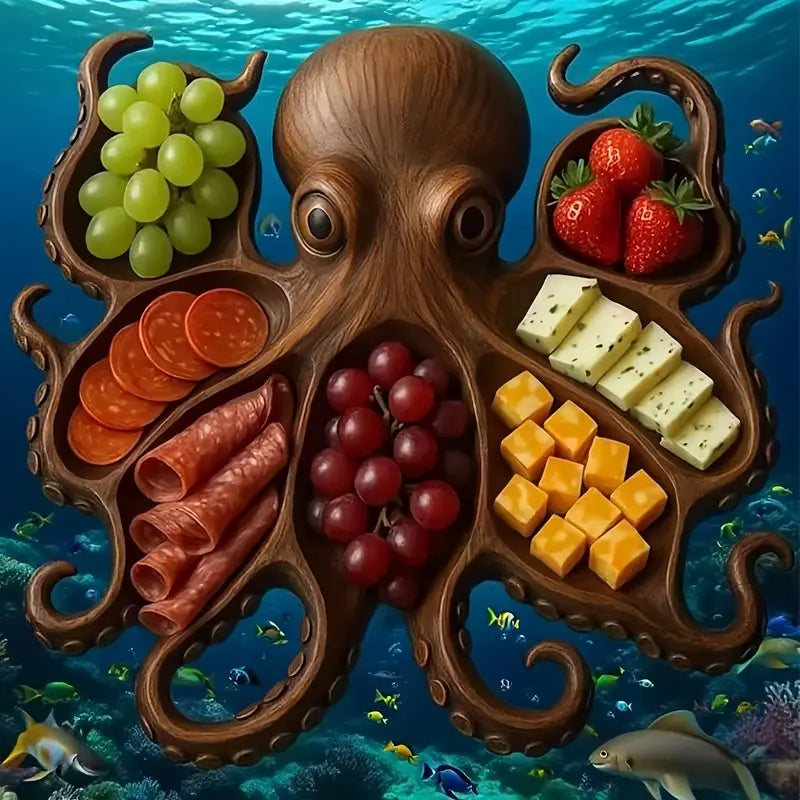 KrakenBoard™ - Rustic Octopus Charcuterie Platter TARHUS
