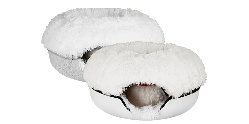 Cat Cave Calming Donut Bed for Anxiety Relief & Cozy Sleeping