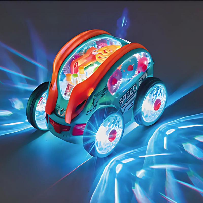 SpinBlaze Light-Up Stunt Car – 360° Spinning Toy