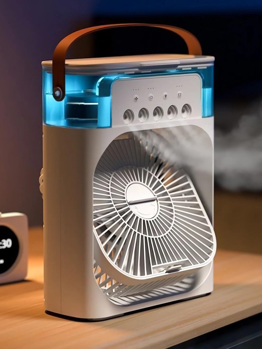 Glacia | Mini Ice Misting Fan – Portable Air Cooler & Humidifier with Fast Cooling