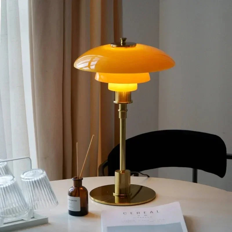 Nordic Glass Table Lamp – Minimalist LED Light for Home TARHUS  Bedside Table Lamps