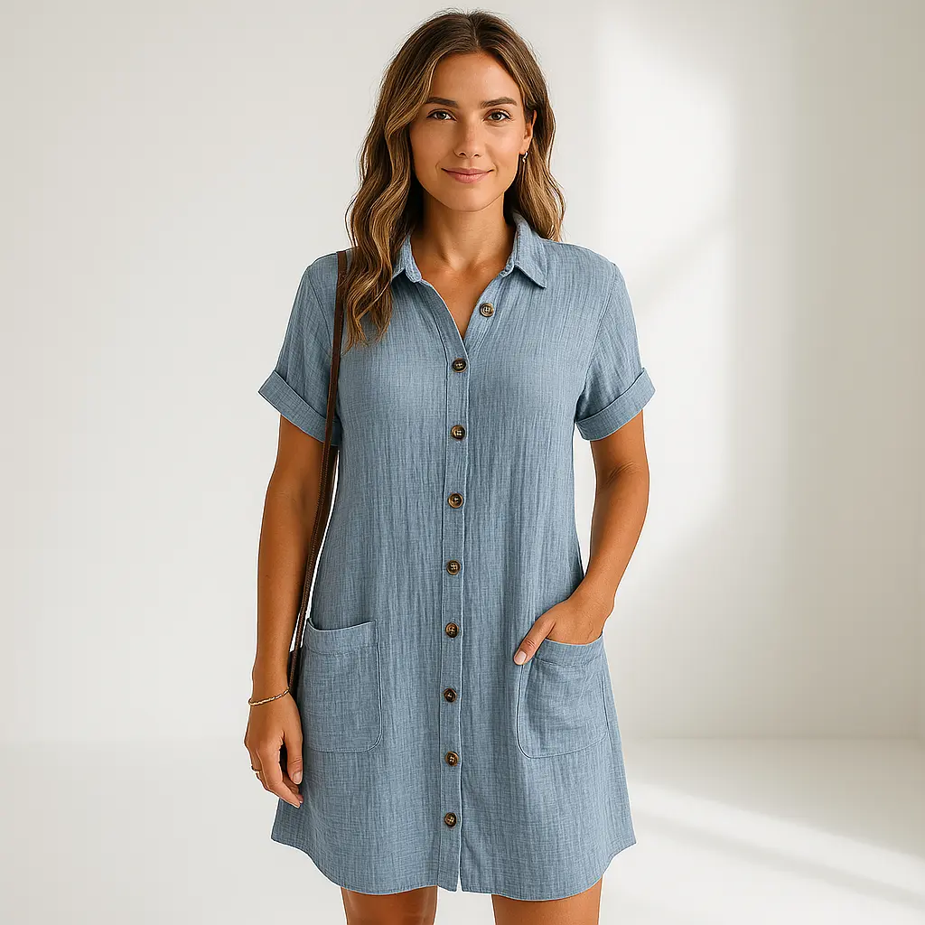 Noor | Button Dress – Lightweight Comfort & Timeless Everyday Style TARHUS  Kleidung & Accessoires