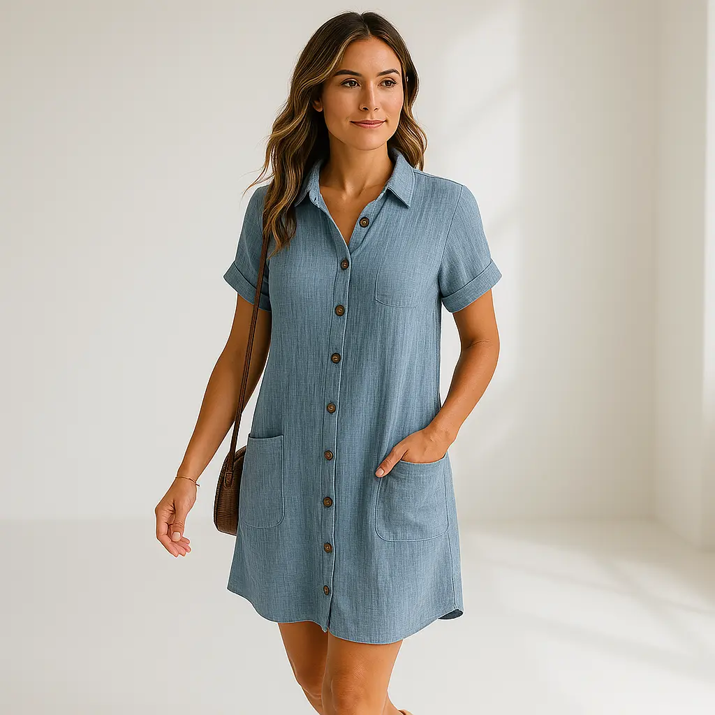 Noor | Button Dress – Lightweight Comfort & Timeless Everyday Style TARHUS  Kleidung & Accessoires