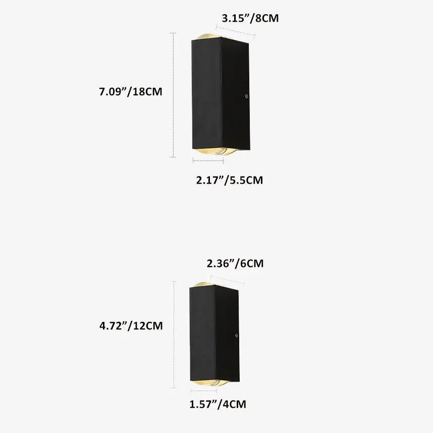 Modern Waterproof Outdoor Wall Light – Rectangular LED Wall Sconce for Porch, Patio & Garden - TARHUS