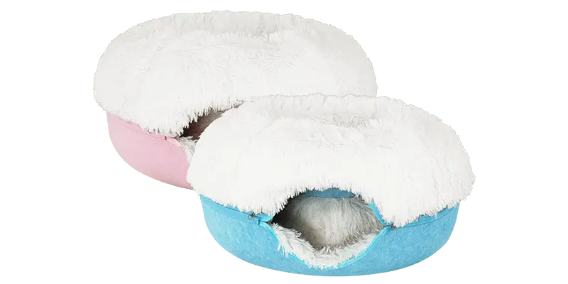 Cat Cave Calming Donut Bed for Anxiety Relief & Cozy Sleeping